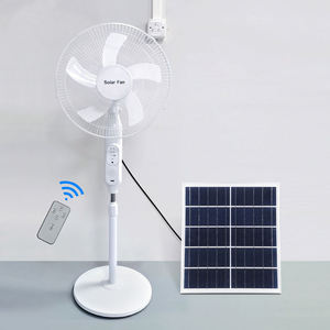 Ventilateur solaire haute capacité 15000 mAh, panneau haute efficacité 20W, 3 vitesses, ventilateur rechargeable avec indicateur de charge et port USB pour téléphone - Product Image 1