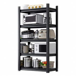 Angle Steel Black Shelf <b>Rack</b> Floor Warehouse Balcony Household Multi-layer Iron Shelf Supermarket Display <b>Rack</b> Storage <b>Rack</b> - Product Image 3