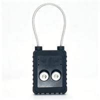 Cadenas électronique à câble en acier avec mot de passe, alarme antivol à distance pour la protection des marchandises et des actifs de transit de grande valeur