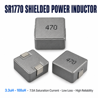 Inducteur CMS SR1770 3.3uH 47uH 100uH 4R7, Inducteur de puissance à puce de classe D, blindé, à noyau magnétique en fer, pour courant élevé