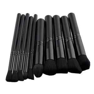 Set de 10 Brochas de Maquillaje Kabuki Veganas de Marca Privada, Pelo Sintético, Tamaño Grande, Herramienta de Belleza - Product Image 1