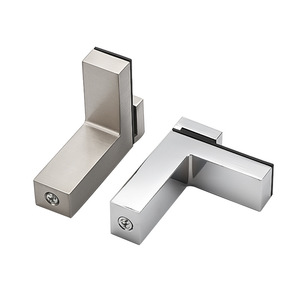 Support de fixation pour étagère Jiufa F-Type en verre 76x98mm, finition brossée brillante, pour fixation de panneaux en bois et verre - Product Image 4