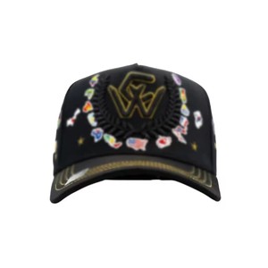 Gorra de béisbol deportiva de moda con 5 paneles, bordado 3D de la marca Axe y pedrería incrustada, estilo Hip Hop, visera curva, venta al por mayor - Product Image 2
