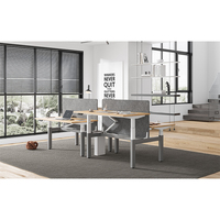 Mesa de dos personas ajustable en altura eléctrica Mesa elevadora ergonómica de oficina con escritorio de pie de pantalla
