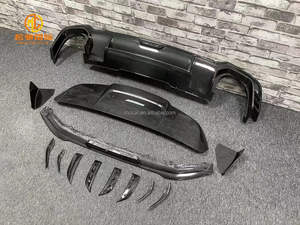 Feuille de garniture de <span class=keywords><strong>becquet</strong></span> de diffuseur de lèvre avant pour kit de carrosserie en fibre de carbone Audi RS4 ABT - Product Image 2