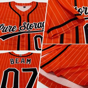 Custom Pinstripe Baseball Jersey Button <b>Down</b> Personalized Unisex Adult Breathable Sports Uniform Stitched Name Number Logo - Product Image 5