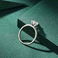 Bague en argent sterling S925 avec moissanite marquise 1 carat couleur D VVS1, certifiée, bijoux de mariée pour femme, vente en gros directe d'usine