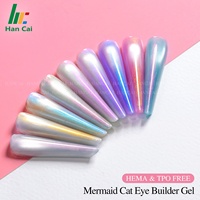 Nouveau Gel Constructeur Effet Œil de Chat Sirène 18 Couleurs Gel d'Extension d'Ongles Vente en Gros Gel Constructeur de Haute Qualité Gel Dur Logo Personnalisé