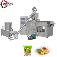Ligne de production de snacks extrudés entièrement automatique, contrôlée par PLC, en acier inoxydable, pour chips, bugles et granulés 3D