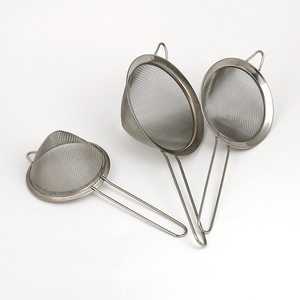 Stainless Steel Strainer With Long Handle Multi Functional Kitchen Sieve For Cooking And Draining Food - Product Image 2