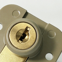 Loquet de tiroir carré en zinc moulé sous pression, verrou de placard avec cylindre à clé peint, quincaillerie pour armoire