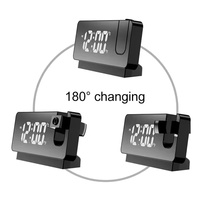 EMAF Office Brand Grote Spiegelweergave Hotel 12 Uur LED Slimme Alarm Tafel Plafond tot Vloer Digitale Projector Klok voor Ouderen