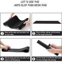 Tapis de bureau antidérapant imperméable PVC cuir bureau Table protecteur Ultra mince grand tapis de souris ordinateur portable bureau tapis d'écriture pour le travail de bureau