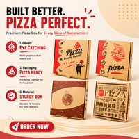 Boîtes à pizza carrées personnalisées en matériaux recyclés écologiques avec impression de logo, design portable pour l'emballage alimentaire des expositions