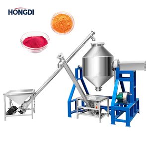 Línea de Producción de Mezcla de Doble Cono HONGDI con Elevador de Tornillo Agitador para Alimentos y Productos Químicos, Motor Automático de 3 kW, Capacidad de 500L - Product Image 1