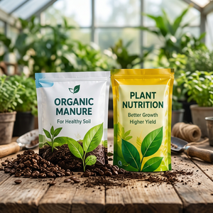 Sacs en plastique à fermeture éclair pour l'emballage d'engrais agricoles, nourriture pour plantes et engrais organiques - Product Image 1