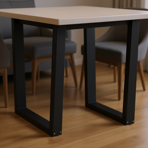 Dining <b>Table</b> <b>Leg</b> Black Powder Coated Steel Industrial Style Furniture <b>Legs</b> for Dining <b>Table</b> - Product Image 2