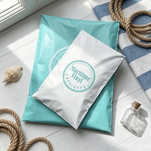 Custom Matte Teal Green Poly Mailers White Logo Printed <b>Waterproof</b> Self Seal Shipping Bags Boutique Apparel Clothing Packaging - Product Image 1