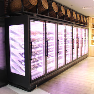 Glass Door Chiller Fridge Supermarket Beverage Display Cooler Fruit and Vegetable Glass Display Refrigerator - Product Image 3