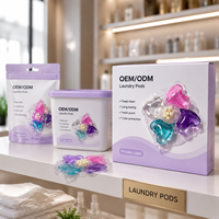 Lessive en dosettes jetables à 5 compartiments de 8 à 12 g |   Produit écologique, doux, propre, coloré, antibactérien et parfumé |   OEM en gros, faible minimum de commande