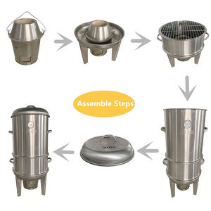 Horno <span class=keywords><strong>Asador</strong></span> de Patos Chino Comercial, Parrilla de Acero Inoxidable para Barbacoa, Caja de Carbón - Product Image 2