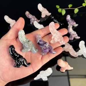 Nouvelles Pierres de Cristal de Guérison de Style Unique, Artisanat Unique, Sculpture en Cristal Gravée en Forme de Dinosaure pour la Décoration - Product Image 3