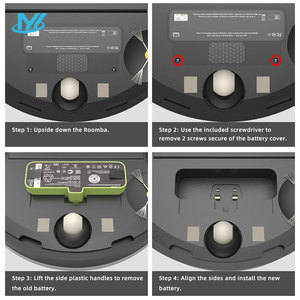 Batterie Li-ion neuve de la marque MYiYAE pour <span class=keywords><strong>Irobot</strong></span> <span class=keywords><strong>Roomba</strong></span> 595 650 980 655 690 780 805 860 880 890 960 760 770 780 1800mah - Product Image 5
