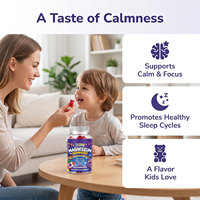 Private Label Groeivormende Gummies Calcium Magnesium Zink Vitamine D3 K2 Kinder Magnesium Gluconaat Calm Focus Candy Gummy