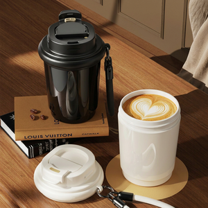 Taza de Café con Revestimiento Cerámico de 320 ml, Vaso Térmico de Viaje con Aislamiento al Vacío, Taza Portátil a Prueba de Fugas de Acero Inoxidable 316 <span class=keywords><strong>para</strong></span> Espresso - Product Image 1