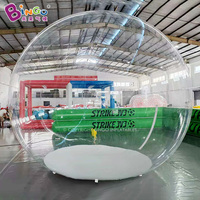 Boule de neige gonflable LED en PVC, ballons gonflables géants, boule de neige gonflable géante pour la décoration de fête en plein air