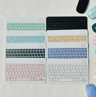 Keyboard Gunting Mini untuk iPad/Tablet untuk Set Keyboard dan Mouse Nirkabel yang Dapat Diisi Ulang