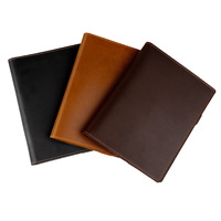Top Grain Cuir 8 "Padfolio Fait À La Main Vintage Multi-Fonctionnel A5 Organisateur De Portefeuille D'affaires avec Cartes/Pad Mini/Stylo