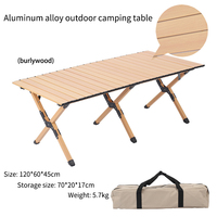 Nouvelle conception, table pliante portable de haute qualité avec structure en fer pour pique-nique, camping et extérieur, type « Egg Roll »