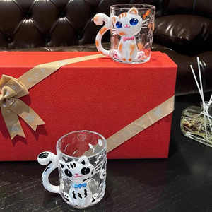 Alta qualità di vendita di 260ml di <span class=keywords><strong>disegno</strong></span> tridimensionale colorato Pet gattino tazze <span class=keywords><strong>da</strong></span> caffè tazza di vetro per caffè - Product Image 6