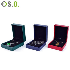 Factory Custom Logo PU Imitation Leather Paper <b>Box</b> Factory Stock Style Jewelry <b>Box</b> Set Luxury Jewelry <b>Packing</b> <b>Box</b> with Logo - Product Image 2