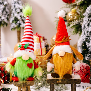 2023 New Christmas Plush Toy <strong>Grinch</strong> Rudolph Faceless Doll Christmas Gift Party Decoration Home Table Decoration - Product Image 1