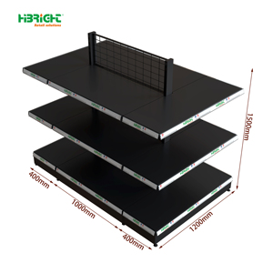 Highbright Modern Black Gondola Display Shelf for Supermarket & Grocery Stores - Product Image 5