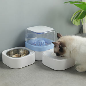 Ensamblable como construcción <span class=keywords><strong>Lego</strong></span> seco-húmedo separado 3 en 1 comida para mascotas y cuencos de alimentación de agua - Product Image 1