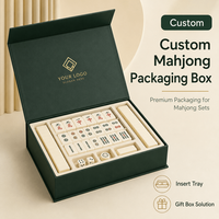 Coffret Cadeau Rigide Haut de Gamme Personnalisé pour Jeu de Mahjong en Carton avec Fermeture Magnétique et Plateau Intérieur pour Tuiles de Jeu – Vente en Gros