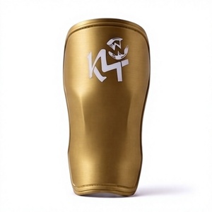 Protège-tibias en tissu de coton KLTW INT'L, légers, protection de base, coque en PP durable, pour le kickboxing, adultes, toutes saisons, colorés - Product Image 1