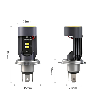 50W Motorrad <span class=keywords><strong>H4</strong></span> LED Scheinwerfer lampe 4 Farben Angel Eye Halo Ring Fernlicht 6000LM IP67 Plug & Play Motorrad Fahr licht - Product Image 2