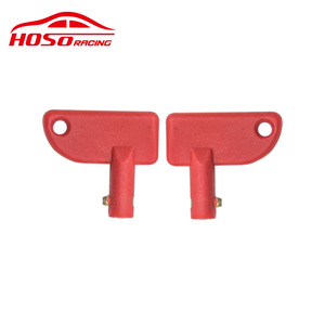 สวิตช์ตัดการเชื่อมต่อแบตเตอรี่แบบกดปุ่มเดียว Hoso Racing สีแดง สำหรับรถยนต์ เรือ รถบรรทุก วัสดุ ABS - Product Image 1