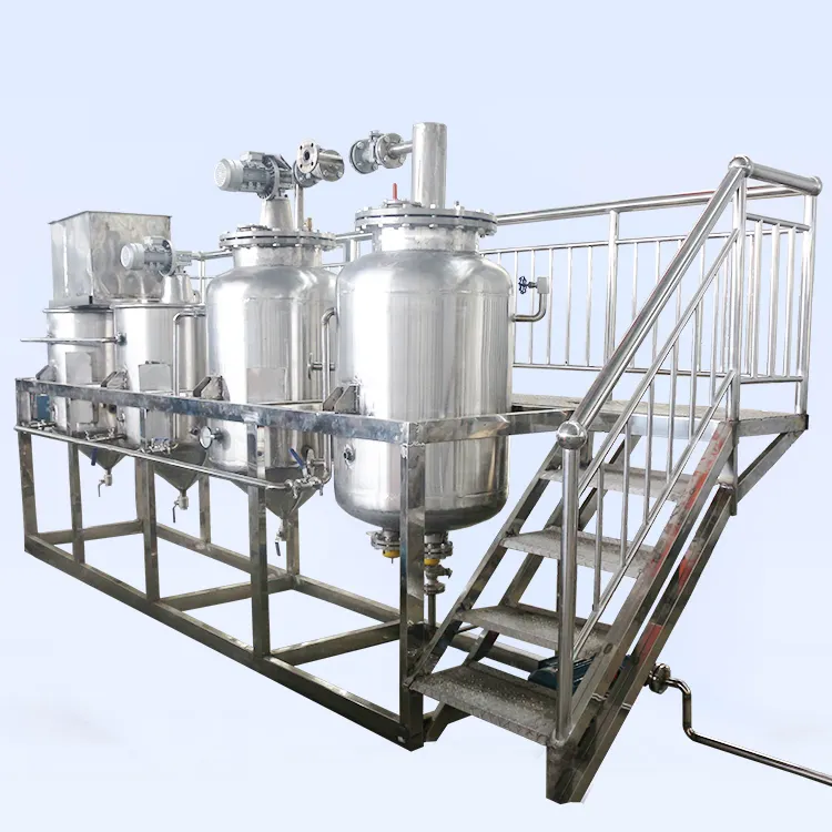 Machine de raffinage d'huile de graines végétales/machine de raffinage d'huile comestible/machine de raffinage d'huile de palme brute huile d'arachide
