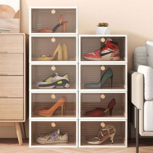 Haogle Wholesale Plastic Shoe Case Stackable Blind <b>Box</b> Storage <b>Box</b> DIY Combination Folding Plastic Shoes <b>Box</b> - Product Image 4