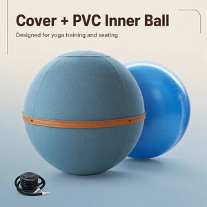 Großhandel Anti-Burst Yoga-Ball-Stuhl-Set mit Schutzhülle und Luftpumpe, Ergonomischer Sitz für Yoga, Pilates und Büro - Product Image 6