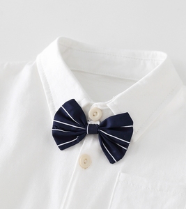 Traje <span class=keywords><strong>de</strong></span> una pieza <span class=keywords><strong>de</strong></span> algodón puro para bebé, camisa <span class=keywords><strong>de</strong></span> manga corta versión coreana para niños, top infantil, bolso triangular - Product Image 3