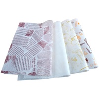Papier sulfurisé alimentaire personnalisé imprimé simple face, résistant à la graisse, pour emballage de sandwichs, hamburgers, pains, gâteaux, biscuits, avec revêtement PE