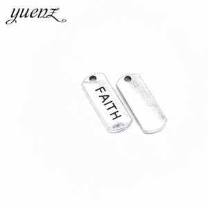 Yuenz cổ Sliver mạ tin nhắn thư tag Charm DIY kim loại mặt dây chuyền đối với trang sức làm S231 - Product Image 4