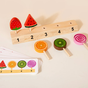 Gioco di Ruolo in Legno per <span class=keywords><strong>Bambini</strong></span> con Gelato, Gioco di Pensiero Digitale, Giocattolo Educativo Montessori per Cucina in Legno - Product Image 5
