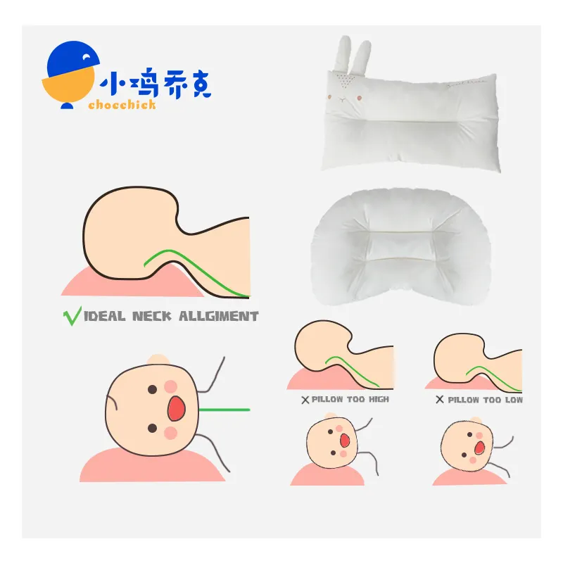 卸売綿100% 肌に優しい保護頭と首の赤ちゃん枕新生児用
